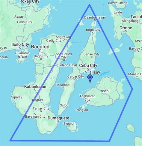 Tanjay map, Philippines, Central Visayas — Google.
